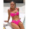 image:imageANRABESS Bikini Sets for Women Two Piece Cheeky Swimsuit String Sexy Ruffle High Cut Triangle Bathing Suit Cute Swimwear 2026Hot Pink