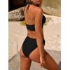 image:imageANRABESS Bikini Sets for Women Two Piece Swimsuits Sexy V Neck Halter String Bathing Suit 2026 Summer Beach SwimwearBlack