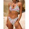 image:imageANRABESS Bikini Sets for Women Two Piece Swimsuits Sexy V Neck Halter String Bathing Suit 2026 Summer Beach SwimwearWhite Red Floral