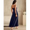 image:imageANRABESS Formal Dresses for Women Evening Party Cocktail Long Dress Split Elegant V Neck Wrap Ruffle Wedding Guest DressesNavy Blue