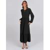image:imageANRABESS Long Sleeve Midi Dresses for Women Casual 2026 Spring Crewneck A Line Tiered Flowy Loose Trendy Dresses with PocketsBlack