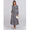 image:imageANRABESS Long Sleeve Midi Dresses for Women Casual 2026 Spring Crewneck A Line Tiered Flowy Loose Trendy Dresses with PocketsFloral Blue Purple