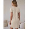 image:imageANRABESS Summer Dress for Women 2026 Beach Vacation Clothes Short Sleeve V Neck Casual T Shirt Sundresses Travel HolidayBeige