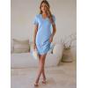 image:imageANRABESS Summer Dress for Women 2026 Beach Vacation Clothes Short Sleeve V Neck Casual T Shirt Sundresses Travel HolidayLight Blue
