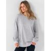 image:imageANRABESS Women Oversized Long Sleeve Sweatshirts Crewneck Side Slit Loose Teen Girl Pullover Top 2026 Fall Y2K Trendy Outfits Light Grey XLarge