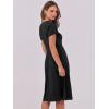 image:imageANRABESS Women Summer Dress Casual Short Sleeve V Neck ALine Knee Length Pleated Flowy 2026 Fashion Midi Dresses with PocketBlack