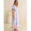 image:imageANRABESS Women Summer Floral Maxi Dress Short Sleeve Boho Flowy Tulle Beach Vacation Wedding Guest 2026 Party Long DressesBlue Pink Floral