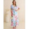 image:imageANRABESS Women Summer Floral Maxi Dress Short Sleeve Boho Flowy Tulle Beach Vacation Wedding Guest 2026 Party Long DressesBlue Pink Floral