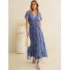 image:imageANRABESS Women Summer Floral Maxi Dress Short Sleeve Boho Flowy Tulle Beach Vacation Wedding Guest 2026 Party Long DressesPurple Floral Blue
