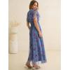 image:imageANRABESS Women Summer Floral Maxi Dress Short Sleeve Boho Flowy Tulle Beach Vacation Wedding Guest 2026 Party Long DressesPurple Floral Blue