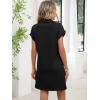 image:imageANRABESS Women Summer Shirt Dress Casual Short Sleeve Henley Neck Mini Shift Tunic Dresses 2026 Beach Vacation Cruise ClothesBlack