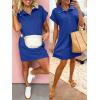 image:imageANRABESS Women Summer Shirt Dress Casual Short Sleeve Henley Neck Mini Shift Tunic Dresses 2026 Beach Vacation Cruise ClothesRoyal Blue
