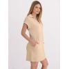 image:imageANRABESS Womens 2026 Summer Collared V Neck Tshirt Dress Casual Cap Sleeve Spring Mini Vacation Dresses with PocketsAlmond