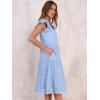 image:imageANRABESS Womens 2026 Summer Midi Dress Hollow Out Eyelet Ruffle Sleeve V Neck Casual Flowy Tiered Beach Vacation SundressLight Blue