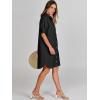 image:imageANRABESS Womens Button Down Shirt Dress Summer Short Sleeve Business Casual Shift Dresses with Pockets 2026 TrendyBlack