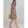 image:imageANRABESS Womens Button Down Shirt Dress Summer Short Sleeve Business Casual Shift Dresses with Pockets 2026 TrendyDeep Khaki