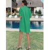 image:imageANRABESS Womens Button Down Shirt Dress Summer Short Sleeve Business Casual Shift Dresses with Pockets 2026 TrendyGreen