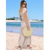 image:imageANRABESS Womens Casual Summer Maxi Dress Flutter Short Sleeve Scoop Neck Smocked A Line Flowy Beach Vacation Long DressesBeige Floral