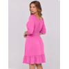 image:imageANRABESS Womens Lantern Short Sleeve Square Neck Casual Flowy Mini Dresses 2026 Holiday Summer Spring Beach Vacation ClothesHot Pink