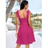 image:imageANRABESS Womens Sleeveless Tie Strap Mini Dress Summer Square Neck Smocked A Line Swing Elegant Cute Cocktail Short Dresses