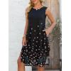 image:imageANRABESS Womens Summer Casual Beach Cover Up Dress Sleeveless Asymmetric Hem Flowy Vacation Cruise Short SundressBlack Floral