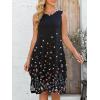 image:imageANRABESS Womens Summer Casual Beach Cover Up Dress Sleeveless Asymmetric Hem Flowy Vacation Cruise Short SundressBlack Floral