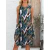 image:imageANRABESS Womens Summer Casual Beach Cover Up Dress Sleeveless Asymmetric Hem Flowy Vacation Cruise Short SundressLeaf Printed
