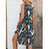 image:imageANRABESS Womens Summer Casual Beach Cover Up Dress Sleeveless Asymmetric Hem Flowy Vacation Cruise Short SundressLeaf Printed