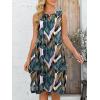 image:imageANRABESS Womens Summer Casual Beach Cover Up Dress Sleeveless Asymmetric Hem Flowy Vacation Cruise Short SundressLeaf Printed