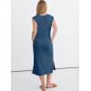 image:imageANRABESS Womens Summer Casual Midi Dress Sleeveless Crewneck Loose Split WrinkleFree Beach Travel Vacation Long SundressDeep Blue