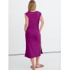 image:imageANRABESS Womens Summer Casual Midi Dress Sleeveless Crewneck Loose Split WrinkleFree Beach Travel Vacation Long SundressPurple Red