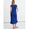 image:imageANRABESS Womens Summer Casual Midi Dress Sleeveless Crewneck Loose Split WrinkleFree Beach Travel Vacation Long SundressRoyal Blue