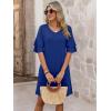image:imageANRABESS Womens Summer Dresses 2026 Ruffle Sleeve V Neck Casual A Line Tshirt Mini Dress Beach Vacation Clothes with PocketsRoyal