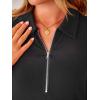image:imageANRABESS Womens Summer Dresses Casual Sleeveless Ribbed Half Zip Polo Collar Tshirt Dress 2026 Spring Tunics Short SundressBlack