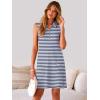 image:imageANRABESS Womens Summer Dresses Casual Sleeveless Ribbed Half Zip Polo Collar Tshirt Dress 2026 Spring Tunics Short SundressBlue White Stripe