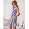 image:imageANRABESS Womens Summer Dresses Casual Sleeveless Ribbed Half Zip Polo Collar Tshirt Dress 2026 Spring Tunics Short SundressBlue White Stripe