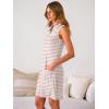 image:imageANRABESS Womens Summer Dresses Casual Sleeveless Ribbed Half Zip Polo Collar Tshirt Dress 2026 Spring Tunics Short SundressPink White Stripe