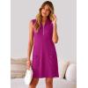 image:imageANRABESS Womens Summer Dresses Casual Sleeveless Ribbed Half Zip Polo Collar Tshirt Dress 2026 Spring Tunics Short SundressPurple Red