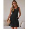 image:imageANRABESS Womens Summer Dresses Lace Crew Neck Sleeveless Sundress 2026 Mini Tank Dress Boho Beach Cover Ups with PocketsBlack