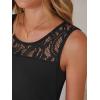 image:imageANRABESS Womens Summer Dresses Lace Crew Neck Sleeveless Sundress 2026 Mini Tank Dress Boho Beach Cover Ups with PocketsBlack