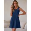 image:imageANRABESS Womens Summer Dresses Lace Crew Neck Sleeveless Sundress 2026 Mini Tank Dress Boho Beach Cover Ups with PocketsBlue