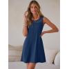 image:imageANRABESS Womens Summer Dresses Lace Crew Neck Sleeveless Sundress 2026 Mini Tank Dress Boho Beach Cover Ups with PocketsBlue