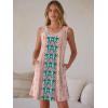 image:imageANRABESS Womens Summer Dresses Lace Crew Neck Sleeveless Sundress 2026 Mini Tank Dress Boho Beach Cover Ups with PocketsBohemian Pink