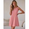image:imageANRABESS Womens Summer Dresses Lace Crew Neck Sleeveless Sundress 2026 Mini Tank Dress Boho Beach Cover Ups with PocketsCoral