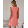image:imageANRABESS Womens Summer Dresses Lace Crew Neck Sleeveless Sundress 2026 Mini Tank Dress Boho Beach Cover Ups with PocketsCoral