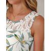 image:imageANRABESS Womens Summer Dresses Lace Crew Neck Sleeveless Sundress 2026 Mini Tank Dress Boho Beach Cover Ups with PocketsFloral Colorful