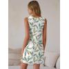 image:imageANRABESS Womens Summer Dresses Lace Crew Neck Sleeveless Sundress 2026 Mini Tank Dress Boho Beach Cover Ups with PocketsFloral Colorful