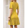 image:imageANRABESS Womens Summer Dresses Short Sleeve Wrap V Neck ALine Floral Mini Dress Spring Causal Boho Beach Vacation SundressYellow Floral