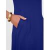 image:imageANRABESS Womens Summer Midi Dress Short Sleeve Button Up Crewneck Casual 2026 Beach Vacation Loose Dresses with PocketsRoyal