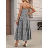 image:imageANRABESS Womens Summer Midi Dresses Casual Striped Plaid Sleeveless Flowy Maxi Dress 2026 Beach Vacation SundressBlack White Plaid